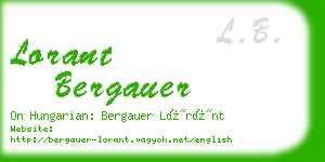 lorant bergauer business card